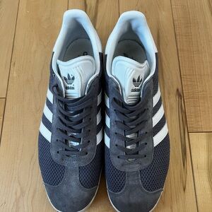 Adidas Dark Gray and White Sneakers
